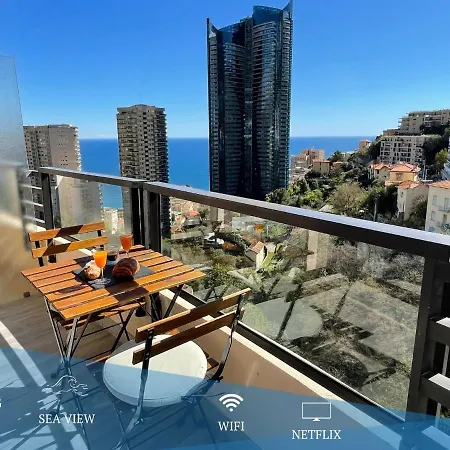 Apartment New Studio, Piscine Et Vue • Proche De Monaco *